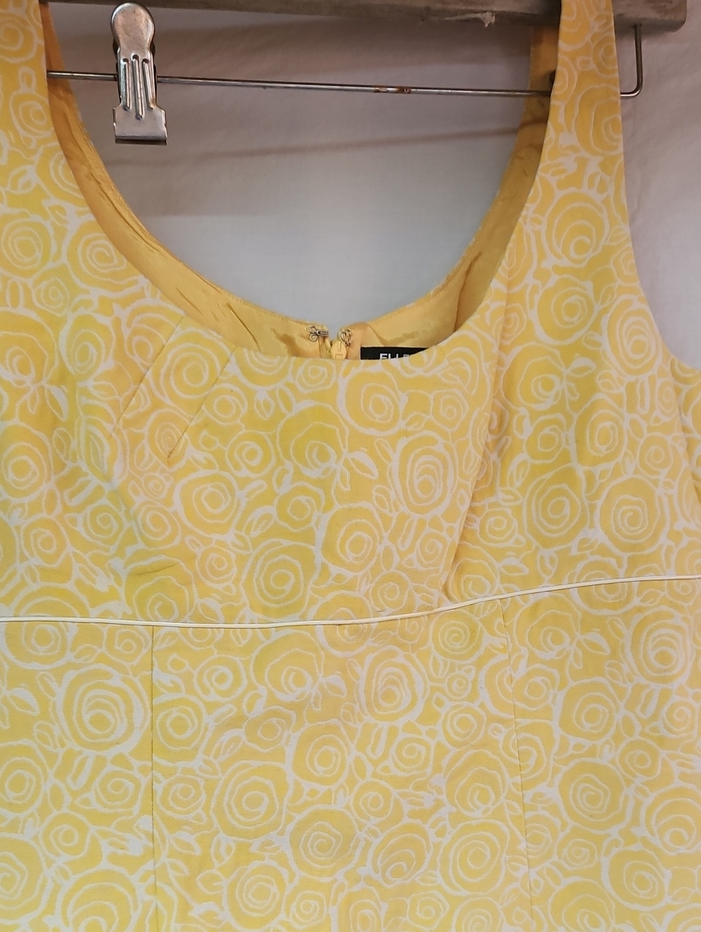 Ellen Tracy Yellow Floral Print Sundress